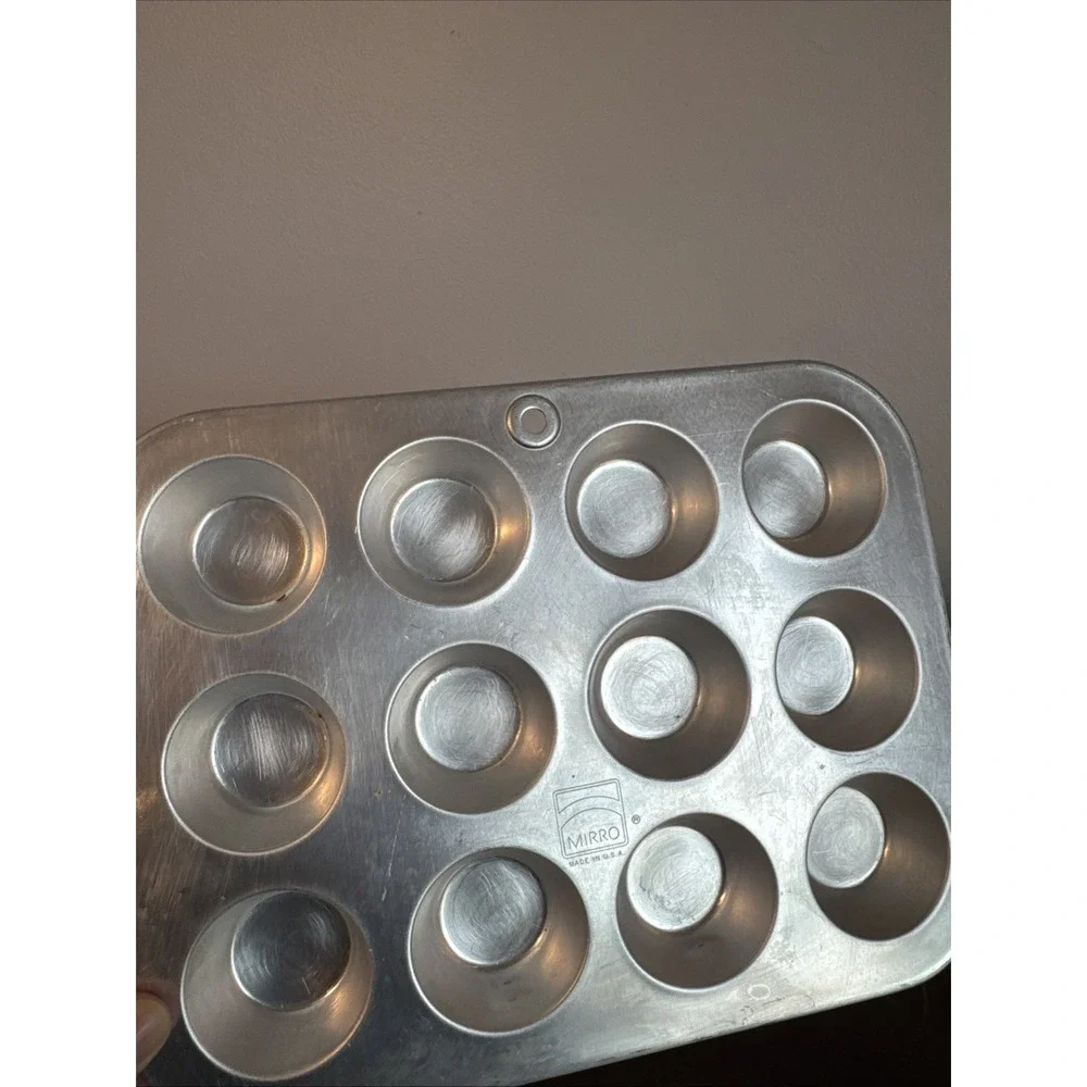 2 - Mirro Mini Cupcake/Muffin Pan - 12 Aluminum cups 9.75